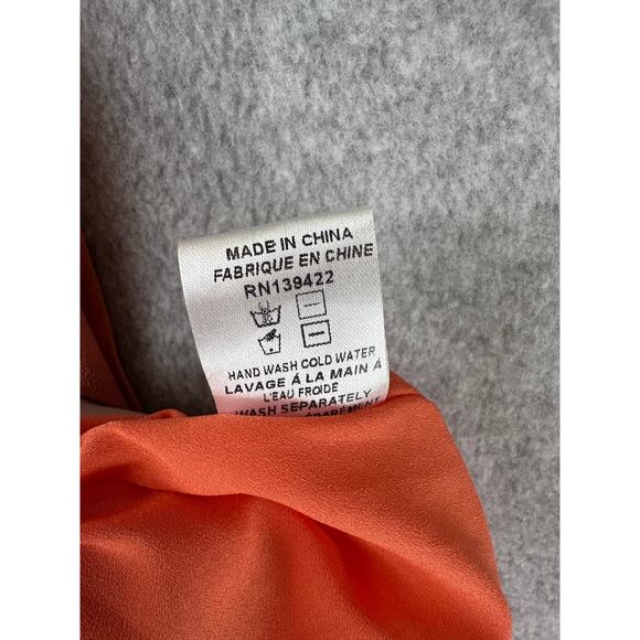 TOBI Maxi Dress Size Large Coral Peach Front Slits Halter Wedding Guest Formal - Picture 13 of 13